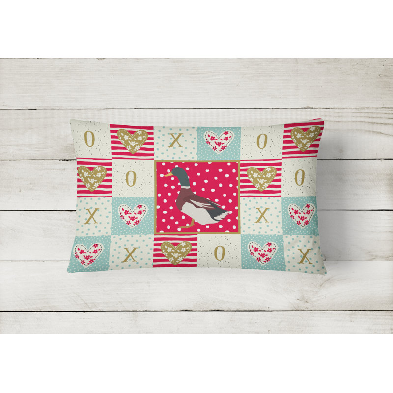 The Holiday Aisle Surt Rouen Duck Love Outdoor Rectangular Cushion With Filling Wayfair