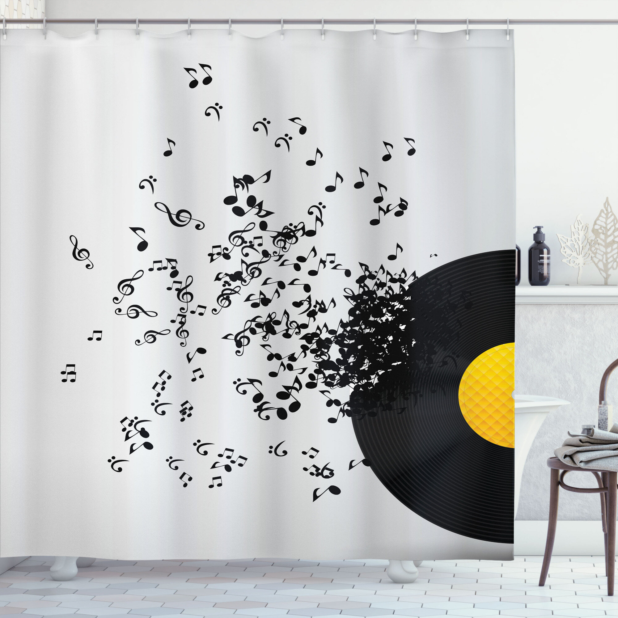 Lone Star Shower Curtain Set Bathroom Waterproof Fabric Curtain Liner & 12 Hooks 