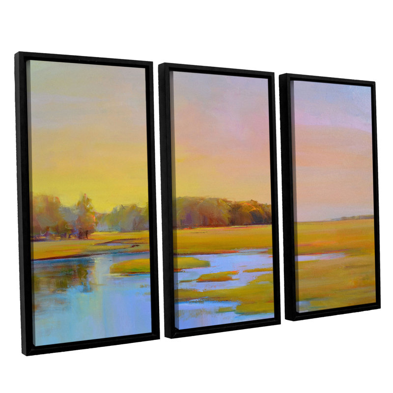 Latitude Run Summer Marsh 2 3 Piece Framed Painting Print On Canvas Set Wayfair
