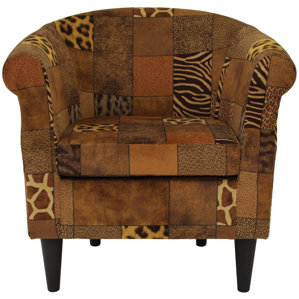 Ronda Traditional Animal Print Barrel Chair by Bloomsbury Market
