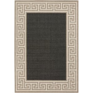 Pearce Black/Tan Indoor/Outdoor Area Rug