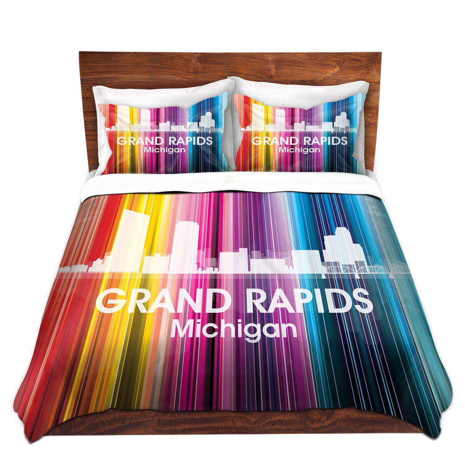 East Urban Home City Ii Grand Rapids Michigan Duvet Cover Set Wayfair