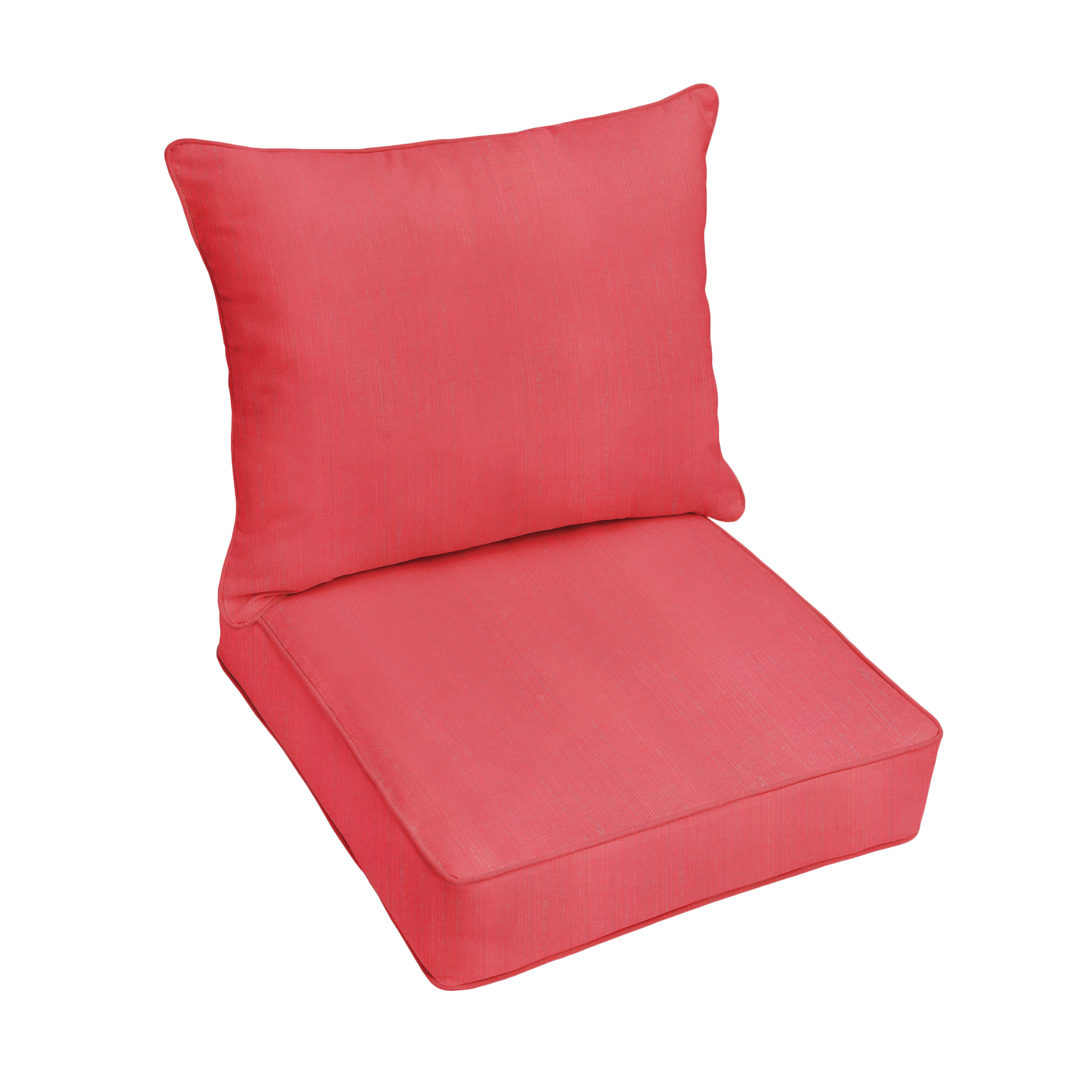 Textured Indoor Outdoor Sunbrella Lounge Chair Cushion Set