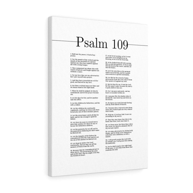 Trinx Scripture Canvas O God Of My Praise Psalm 109 Christian Wall Art Bible Verse Print Ready To Hang Wayfair