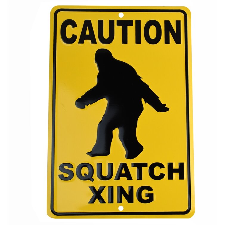 Beware Of Sasquatch Rustic Sign SignMission Classic Rust Wall Plaque Decoration