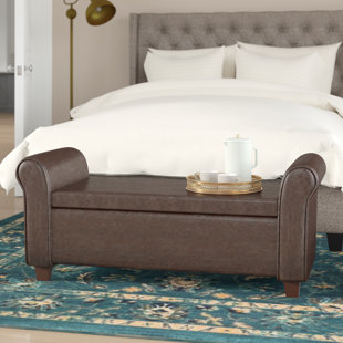 Go to store & view more images Three Posts Ellison Fabric Storage Bench