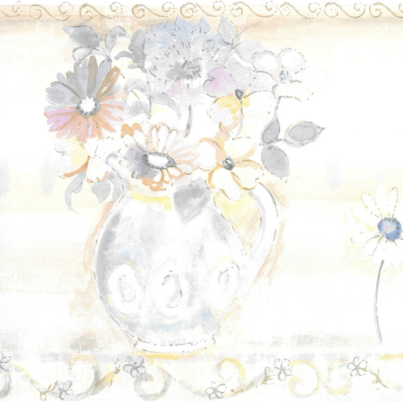 August Grove Dolcie Pastel Flowers Invases 15 L X 10 5 W