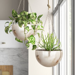 2 x Large Hanging Planter Vase Geometric Planter Wall Decor Air Plant Container 