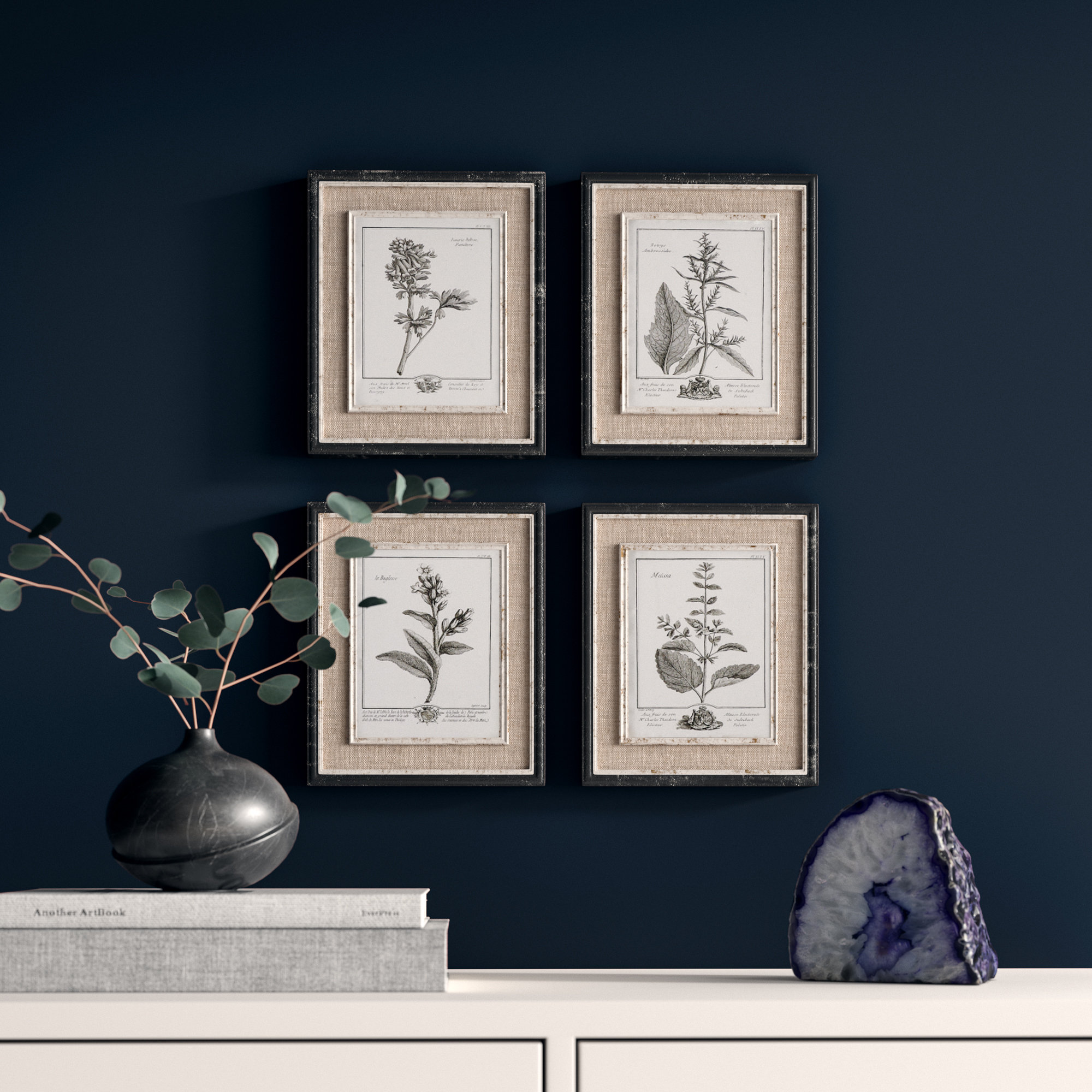 ArtWall William Turners Givet from The North 4 Piece Floater Framed Canvas Set 24 x 32