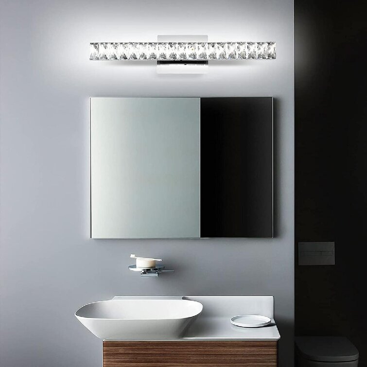 LED SMD K9 Crystal Wall Fixture Lamp Makeup Mirror Front Light Washroom Restroom 