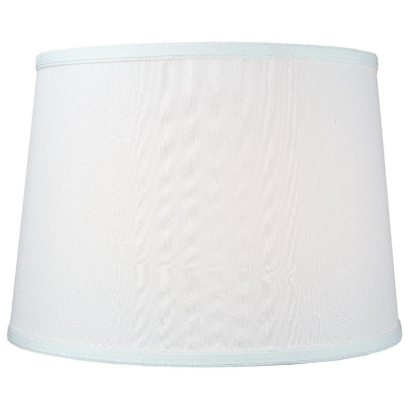 white linen drum lamp shade