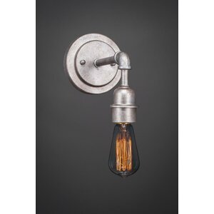 Kash 1-Light Aged Silver Base Wall Sconce
