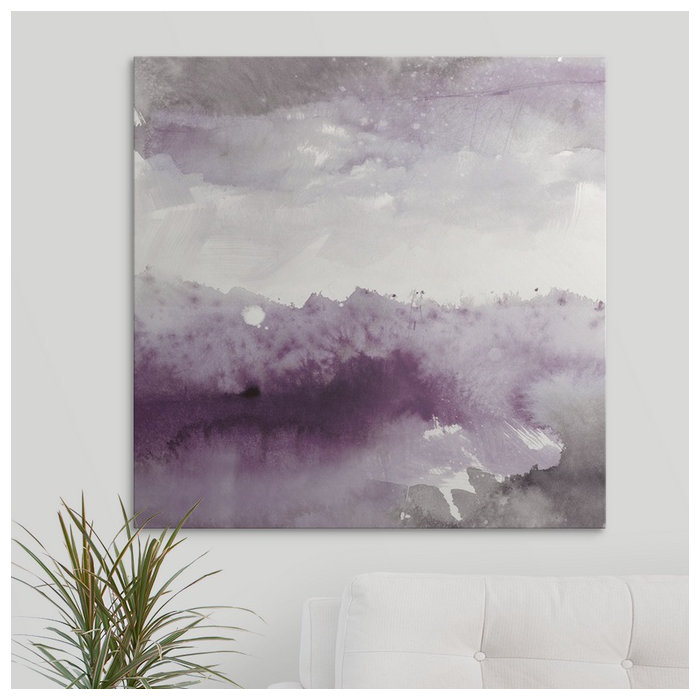 Great Big Canvas Midnight At The Lake Ii Amethyst And Gray By