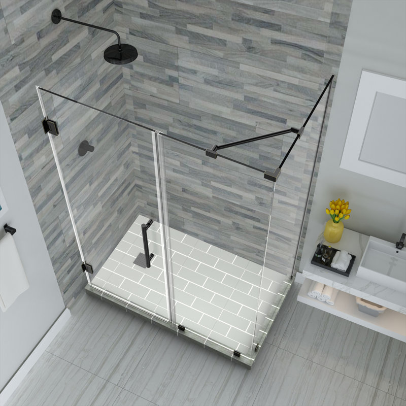Aston Bromley 34 X 72 Rectangle Hinged Shower Enclosure Wayfair