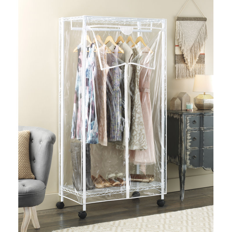 Rebrilliant Medlin 36.5'' Rolling Clothes Rack & Reviews | Wayfair