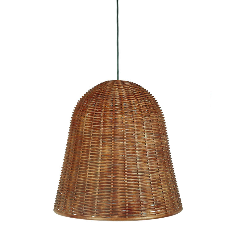 Handwoven 1-Light Bell Pendant