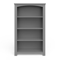gray bookcase nursery