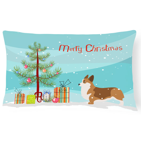 The Holiday Aisle Corgi Indoor Outdoor Lumbar Pillow Wayfair