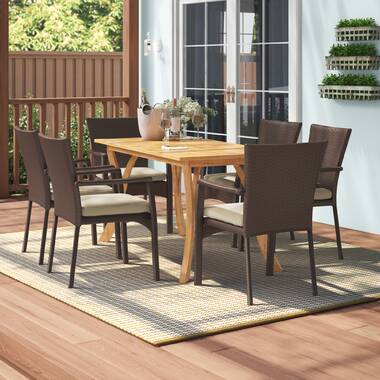 kroll 8 piece dining set with umbrella