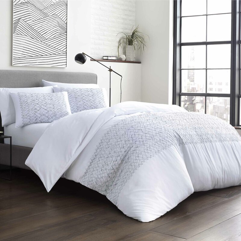 City Scene Navigate White Duvet Cover Set Twin Reviews Wayfair