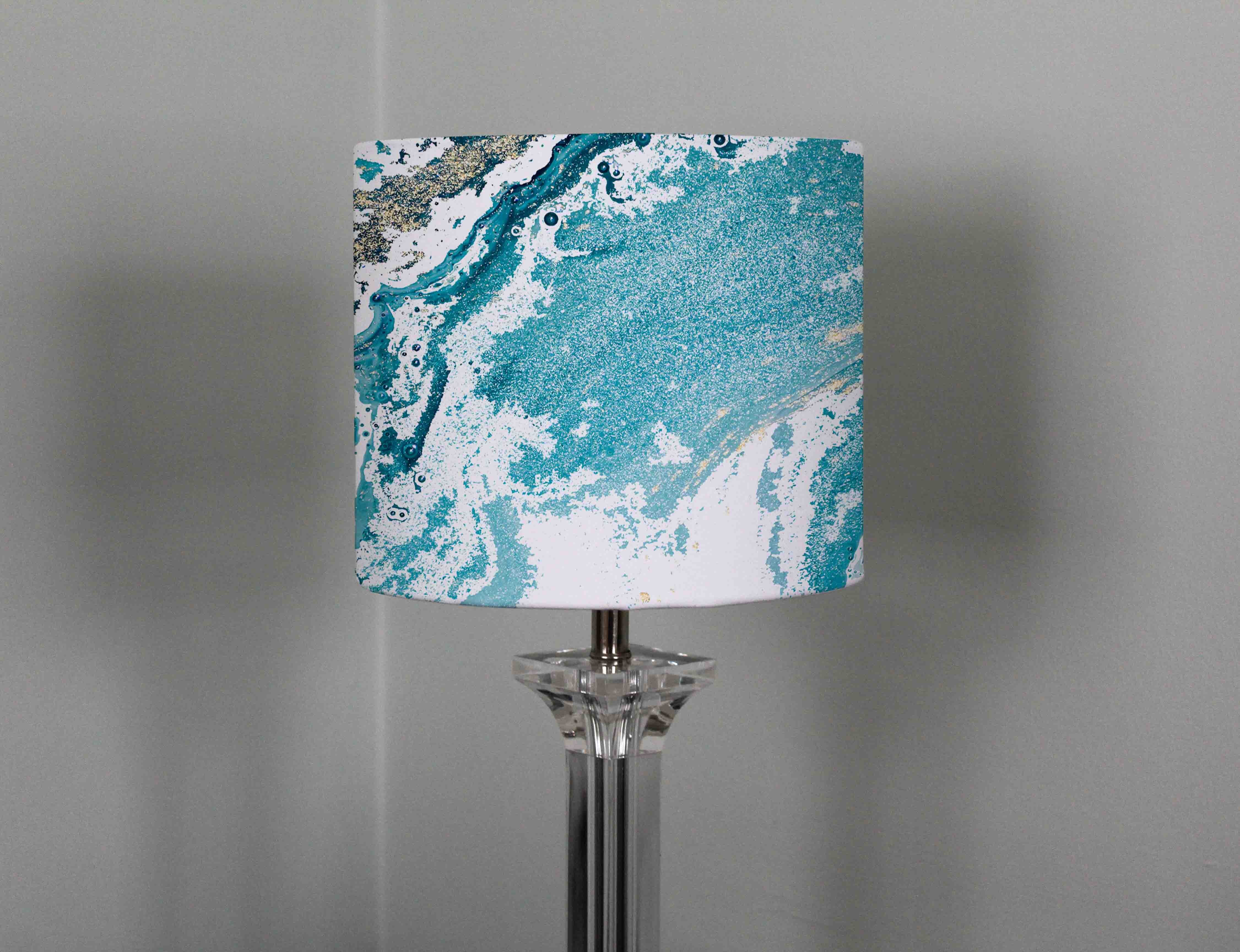 turquoise lampshades