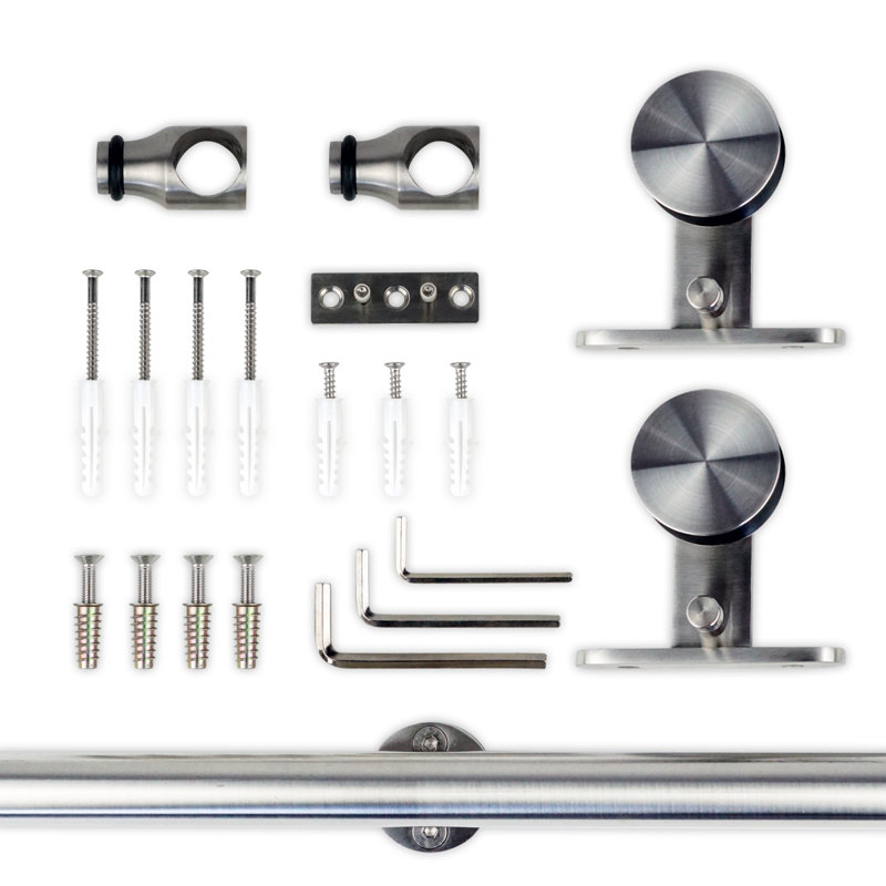 Lubann Top Mount Sliding Wood Track Kit Straight Roller Barn Door