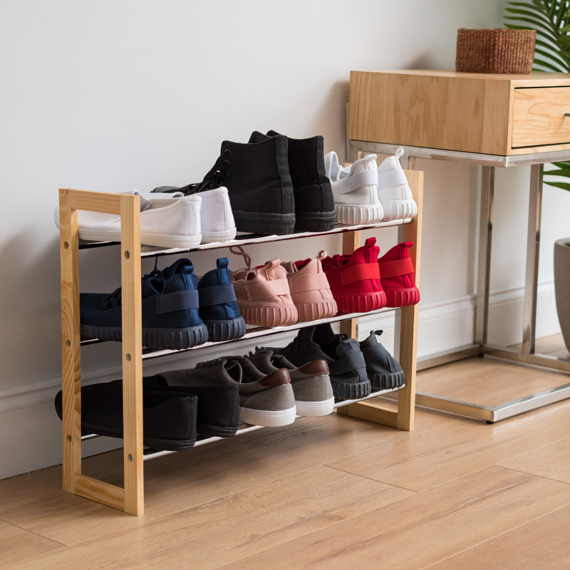 Rebrilliant 15 Pair Stackable Shoe Rack &amp; Reviews Wayfair