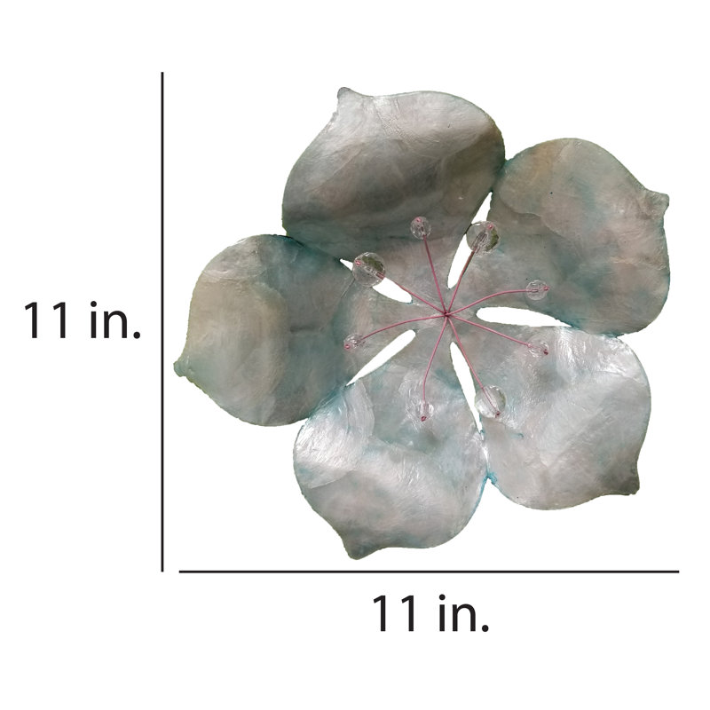 Ebern Designs Coastal Metal Flower Wall Decor Reviews Wayfair
