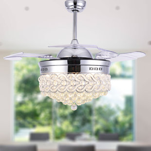Chandelier Crystal Ceiling Fans You Ll Love Wayfair Quickview
