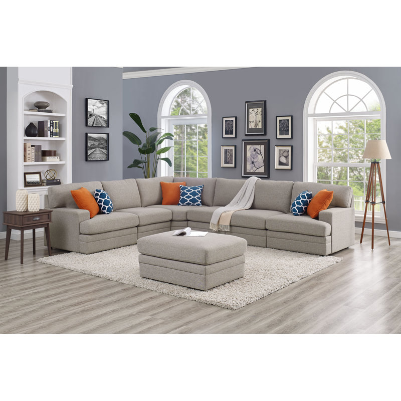 Ebern Designs Episkopi 5 Seater Large 141 Right Hand Facing Ebern Designs Episkopi 5 Seater Large