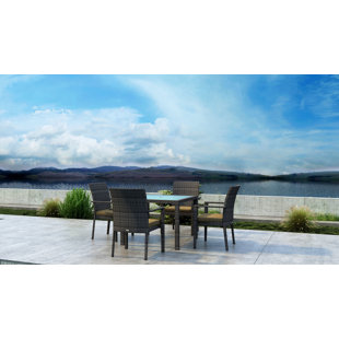 Go to store & view more images Gilleland 5 Piece Dining Set with Sunbrella Cushion by Orren Ellis
