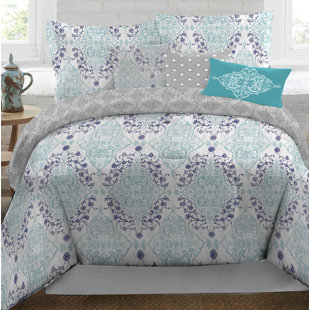 Purple Elephant Bedding Wayfair Aqua Purple Reversible Comforter Set