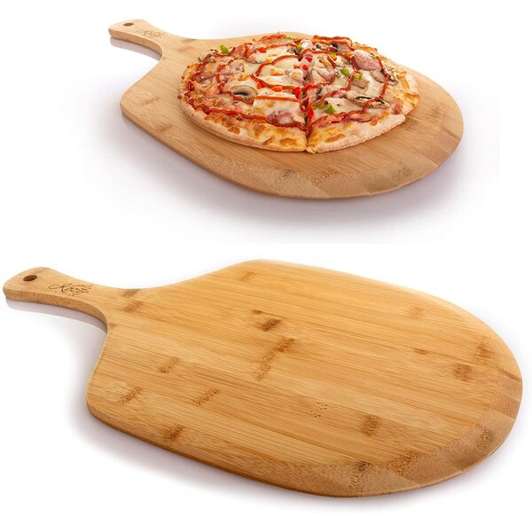 Suitable for 14 Inches Pizza Pizza Serving Board Premium Bamboo Pizza Peel 