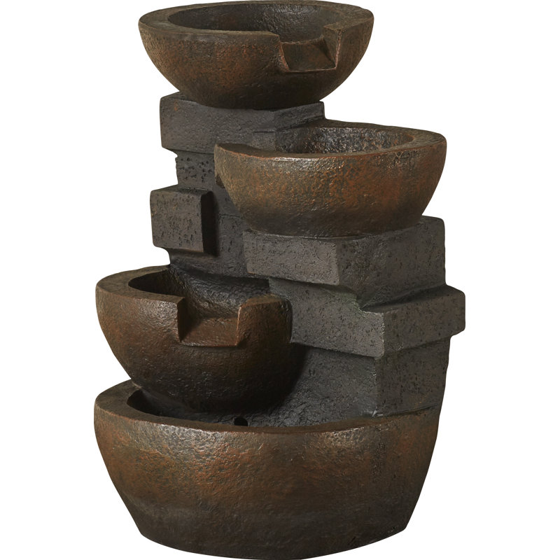Resin Fibergl Zen Tiered Pots Fountain With Led Light Reviews Resin Fibergl Zen Tiered Pots Fountain With Led Light