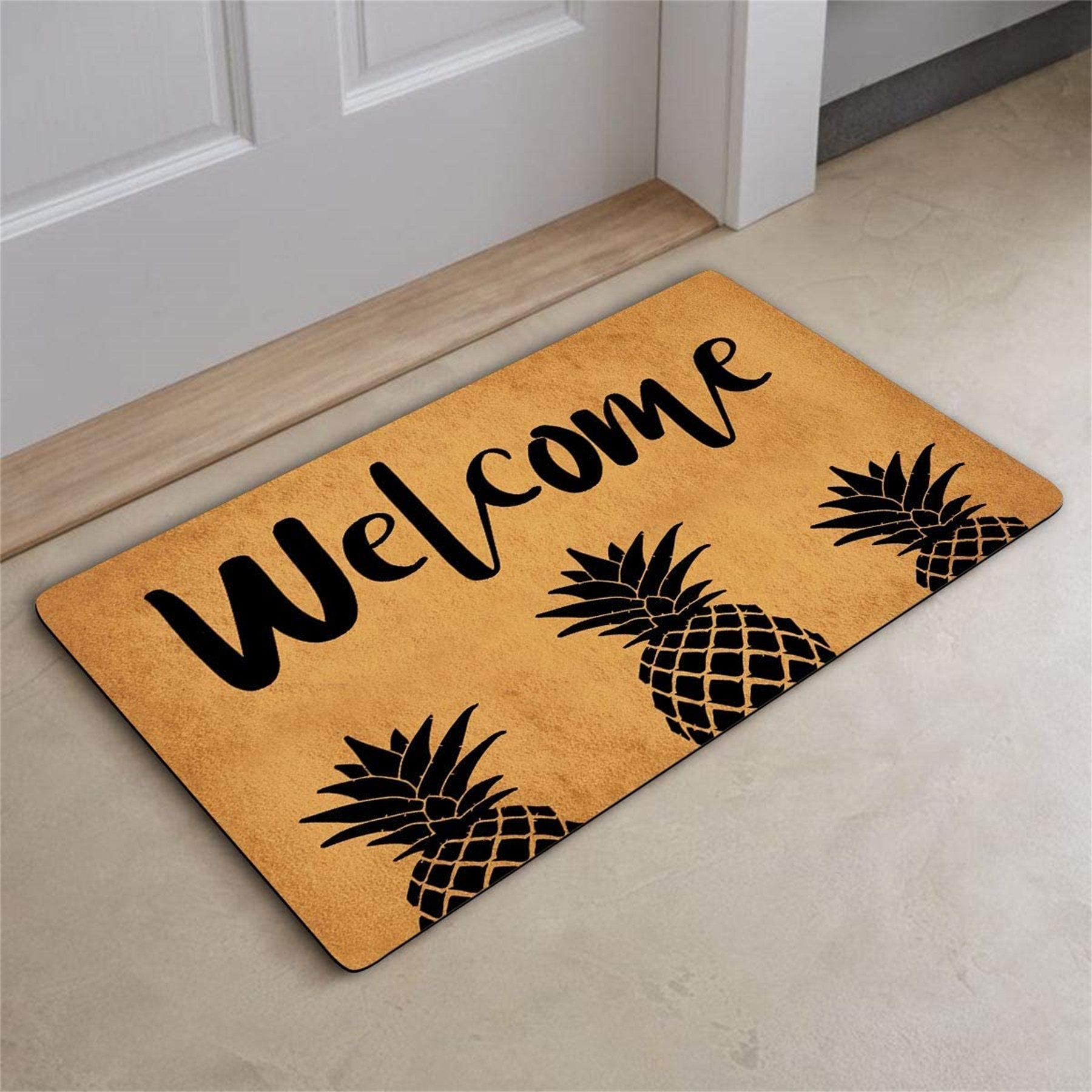 Funny Welcome Floor Entrance Door Rubber Non Slip Mat Indoor Outdoor Doormat 