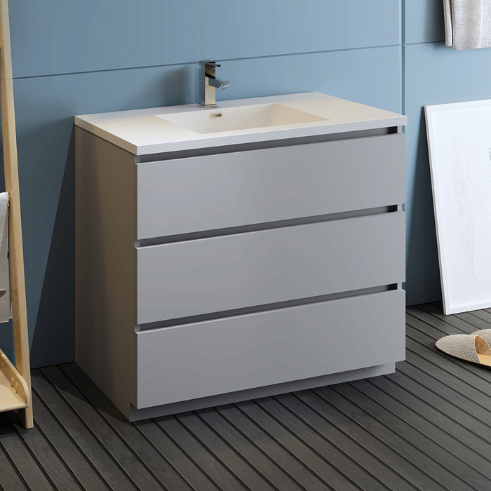 Fresca Senza Tuscany 40 Single Bathroom Vanity Set Wayfair Ca