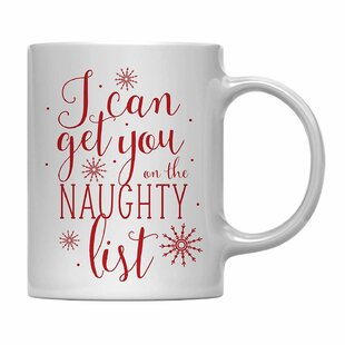 Christmas Festive Naughty List Mug Red NEW 
