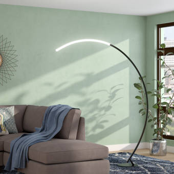 Orren Ellis Sommerville 67 Led Arched Floor Lamp Wayfair Ca