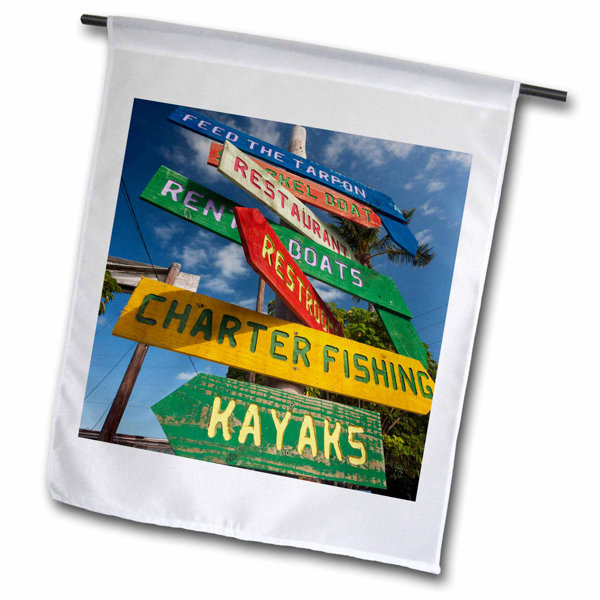3drose Usa Florida Florida Keys Islamorada Signage Robbies Marina Polyester 18 X 12 In Garden Flag Wayfair