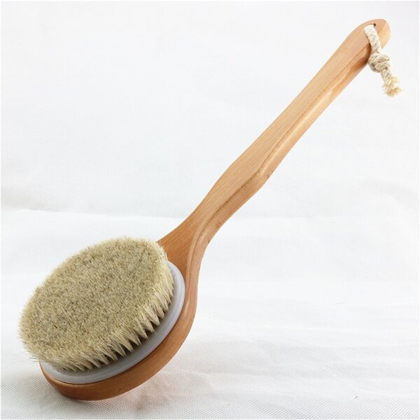Bathroom Curved Long Handle No Dead Angle Double-sided Toilet Cleaning Brush G 