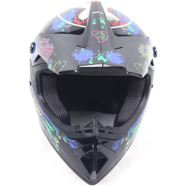 Raider Unisex-Child MX Off-Road Helmet Black, Youth Small 