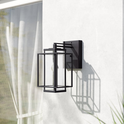 Stumbaugh Espresso Bronze Outdoor Wall Lantern with Dusk to Dawn