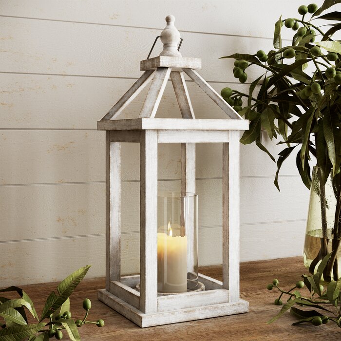 rustic wooden candle lanterns
