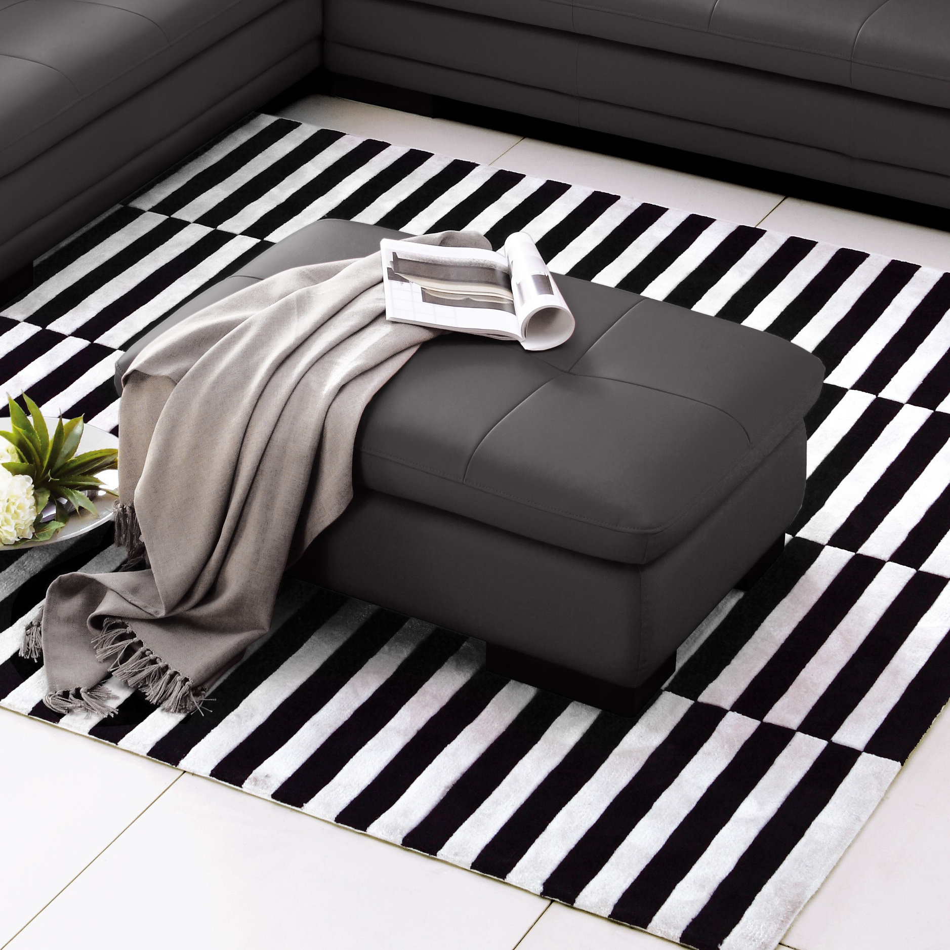 Orren Ellis Marceline Leather Ottoman Reviews Wayfair