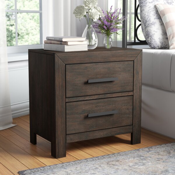 black walnut bedside table