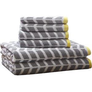 Willard Cotton Jacquard 6 Piece Towel Set