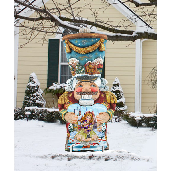 The Holiday Aisle 2 Piece Old World Nutcracker Santa Free Standing