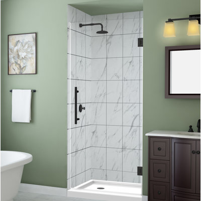Belmore Gs 63 X 72 Hinged Frameless Shower Door Aston Finish Oil