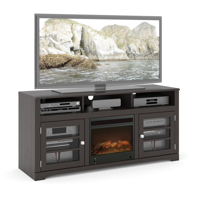 Ivy Bronx Marilynn Tv Stand For Tvs Up To 65 With Fireplace Included Reviews Wayfair