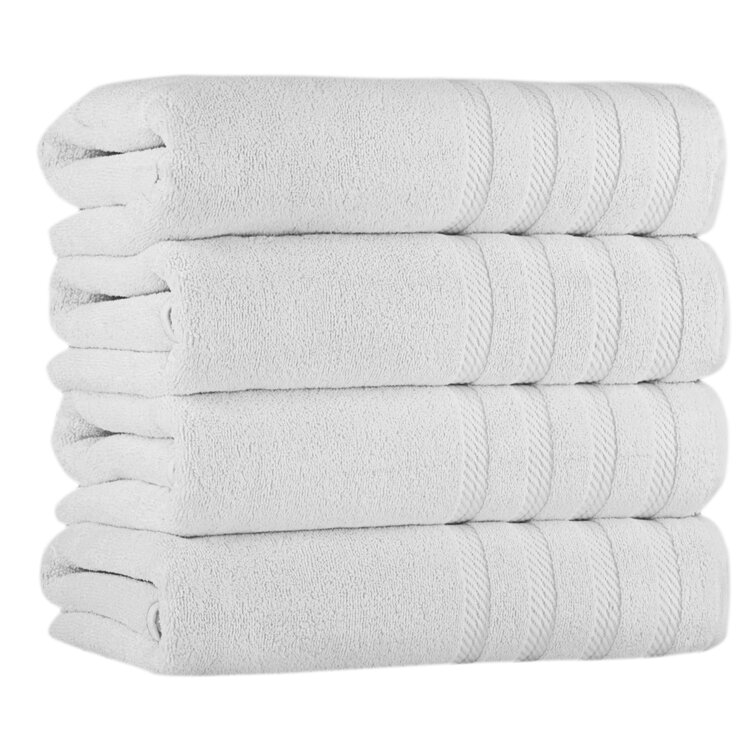 Towels Bath Towel Sets 4 Pieces Dark Gray 100% Turkish Cotton Luxury Quick 
